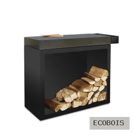 OFYR BUTCHER BLOCK STORAGE 90 BLACK CERAMIQUE GRIS ANTHRACITE