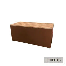 OFYR GARDEN BENCH CORTEN BOIS DE TECK