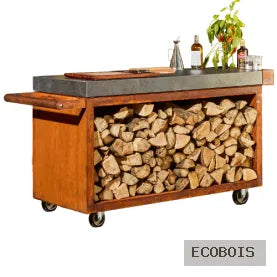 OFYR MISE EN PLACE TABLE CORTEN 135 PRO CERAMIQUE GRIS ANTHRACITE