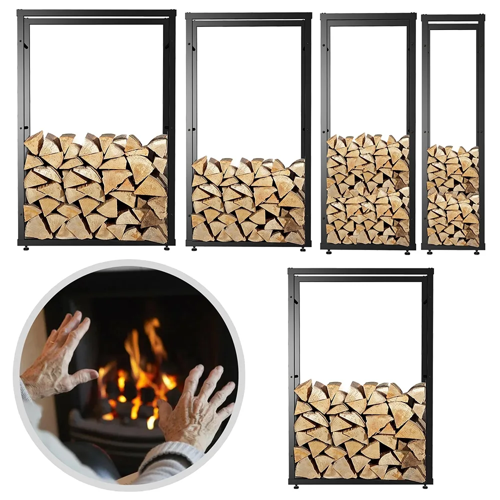 Etagère métal pour bois de chauffage