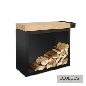 OFYR BUTCHER BLOCK STORAGE 90 BLACK BOIS DE TECK