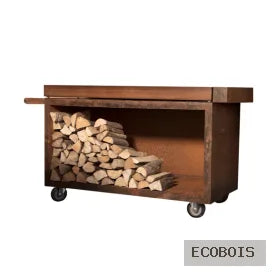 OFYR MISE EN PLACE TABLE CORTEN 135 PRO BOIS DE TECK